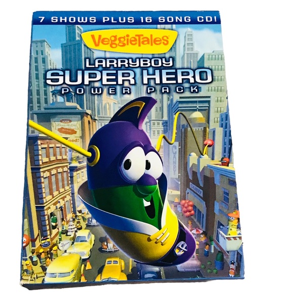 Veggietales - Larryboy Superhero Power Pack DVD Set 7 Shows & 16 Songs - Picture 1 of 4